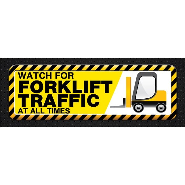 Safety Banner, 13 oz., 3 ft.x8 ft., Forklift