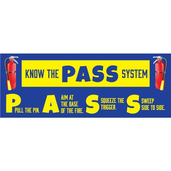 Safety Banner, 13 oz., 3 ft.x8 ft., Pass-Fire
