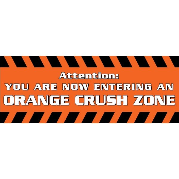 Safety Banner, 13 oz., 3ft.x8ft., Orange Crush