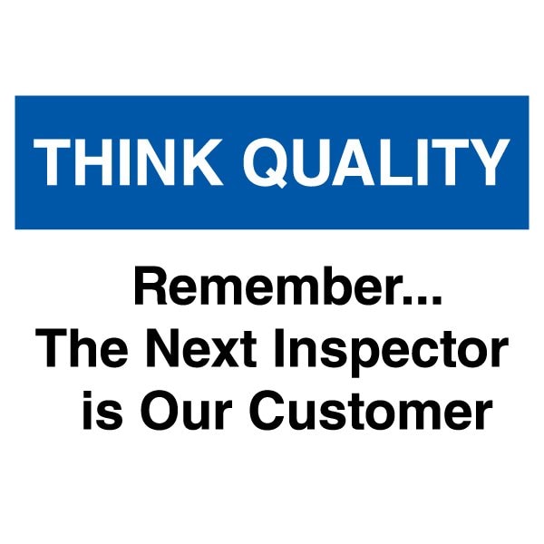 Lean Sign, PVC 10"x14", Next Inspector, 60-1900-1014-L731