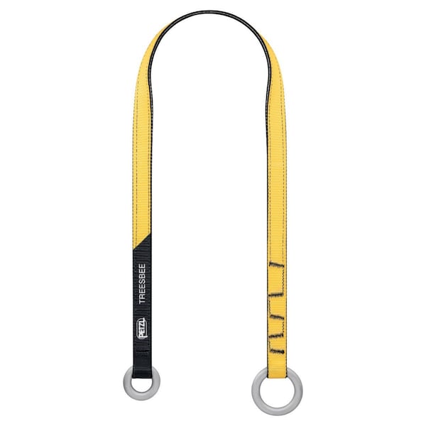 TREESBEE Anchor Strap, 110 cm, Friction Saver, Strap with Large and Small Diameter Rings, Yellow
