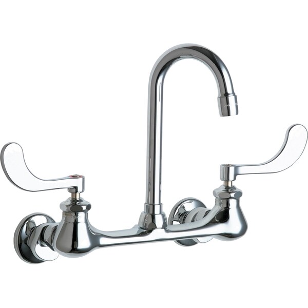 Manual Sink Faucet, 7-1/4" - 8-3/4" Mount, Chrome plated