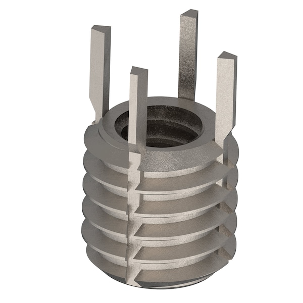 Key Locking Thread Insert, Thin Wall, 4 Keys, 1/4"-20 Int Thrd Sz, 3/8"-16 Ext Thrd Sz, 10 PK