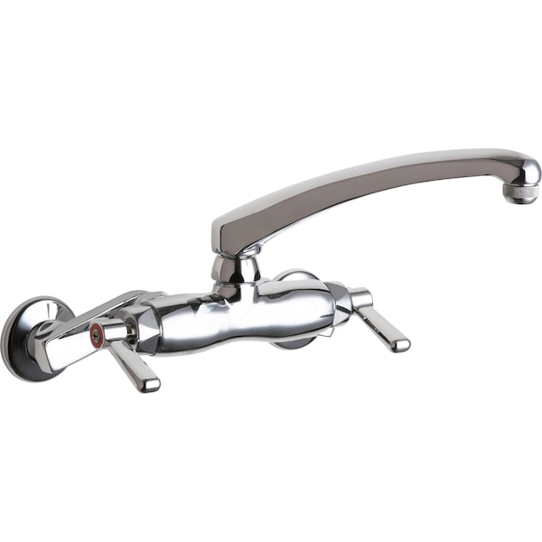 Manual Service Sink Faucet, 3" - 8-3/8" Mount, Chrome plated