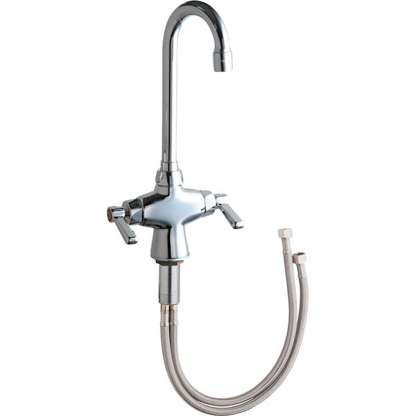Manual Sink Faucet, Single Hole Mount, Chrome plated 1 Hole