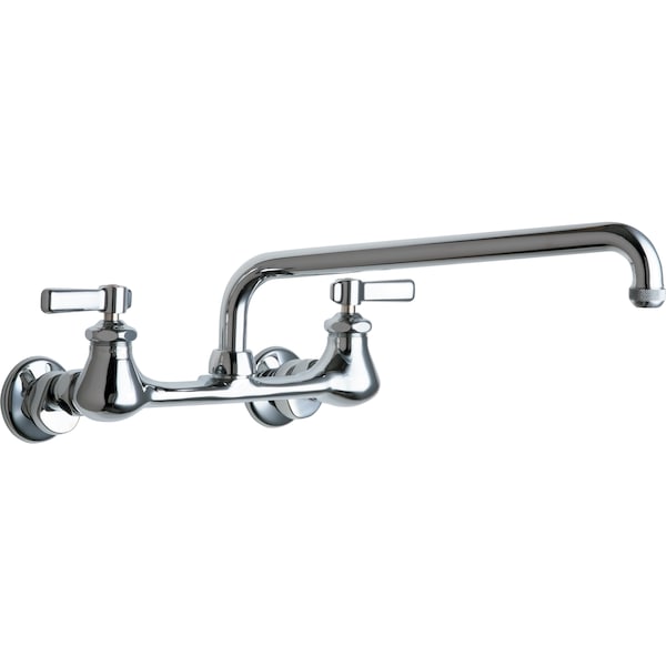Manual Service Sink Faucet, 7-1/4" - 8-3/4" Mount, Chrome plated