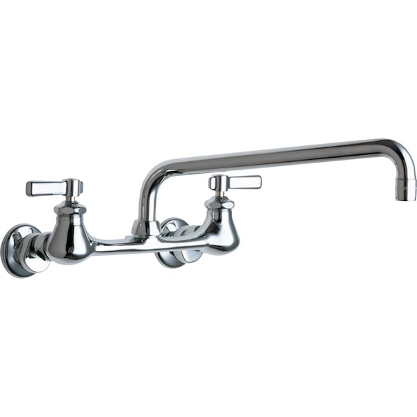 Manual Service Sink Faucet, 7-1/4" - 8-3/4" Mount, Chrome plated