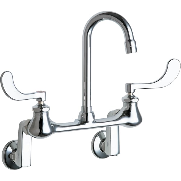 Manual Sink Faucet, 3" - 13" Mount, Chrome plated