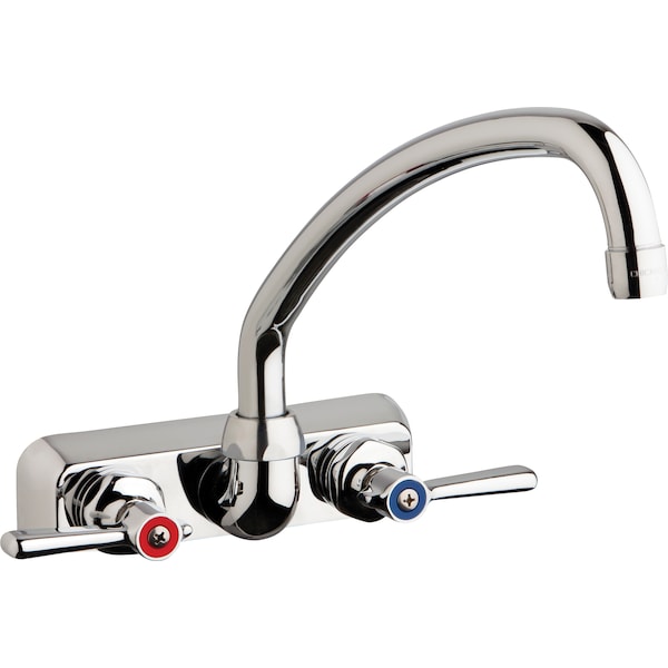 Manual Hot And Cold Water Washboard Sink Faucet, 4" Mount, Chrome plated