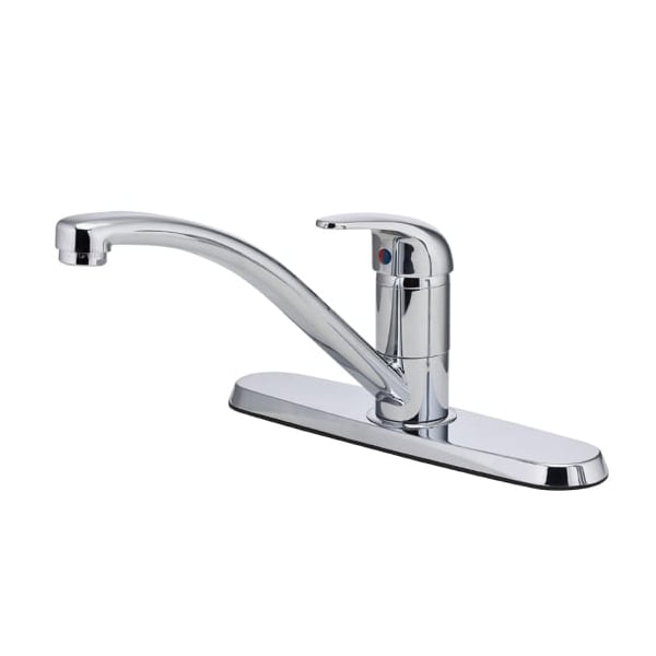 Series Single Handle Kitchen Faucet Chro, 8" Mount, 3 Hole Residential