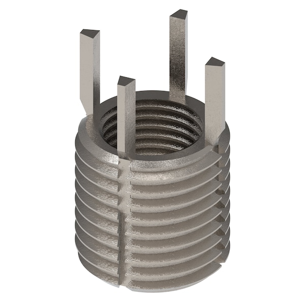 Key Locking Thread Insert, Heavy Wall, 4 Keys, 1/2"-20 Int Thrd Sz, 11/16"-11 Ext Thrd Sz, 10 PK