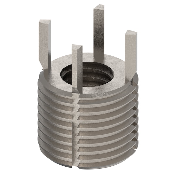 Key Locking Thread Insert, Extra Heavy Wall, 4 Keys, 1/2"-13 Int Thd Sz, 13/16"-16 Ext Thd Sz, 10 PK