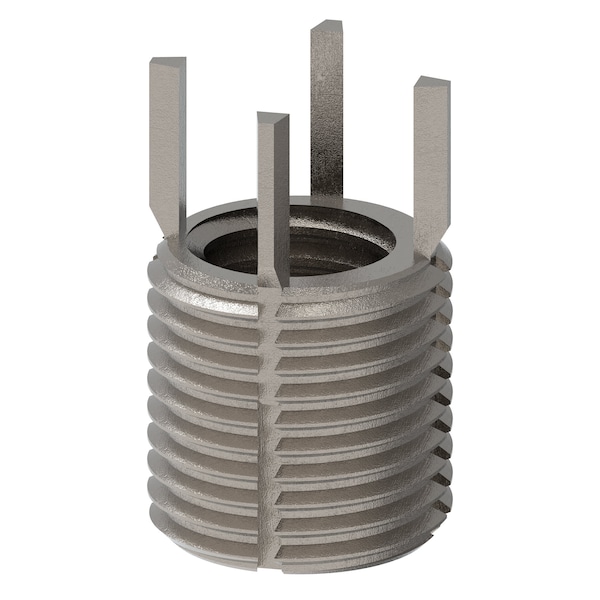 Key Locking Thread Insert, Thin Wall, 4 Keys, M12-1.75 Int Thrd Sz, M16-1.50 Ext Thrd Sz, 10 PK