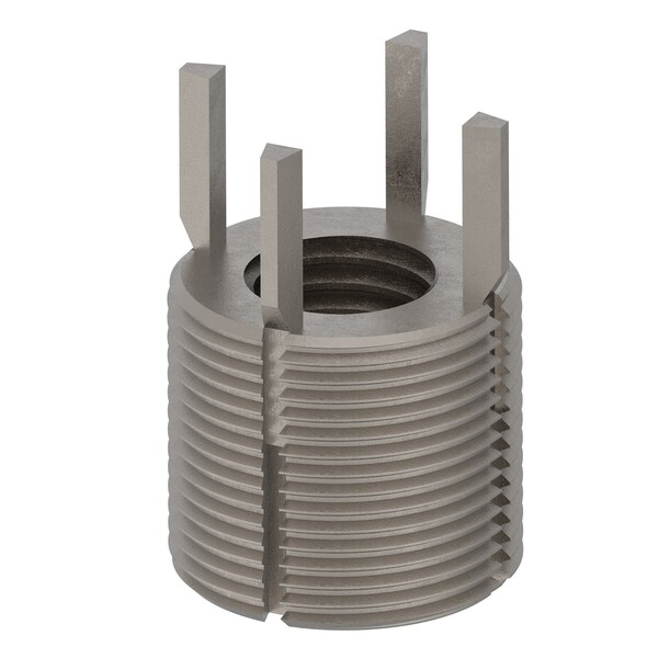 Key Locking Thread Insert, Extra Heavy Wall, 4 Keys, 3/4"-10 Int Thd Sz, 1 1/4"-12 Ext Thd Sz, 10 PK