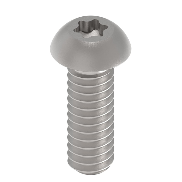 1/4"-20 x 3/4 in Torx Button Standard Machine Screw, Unfinished A286 Stainless Steel