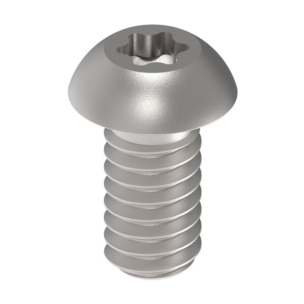 1/4"-20 x 1/2 in Torx Button Standard Machine Screw, Unfinished A286 Stainless Steel