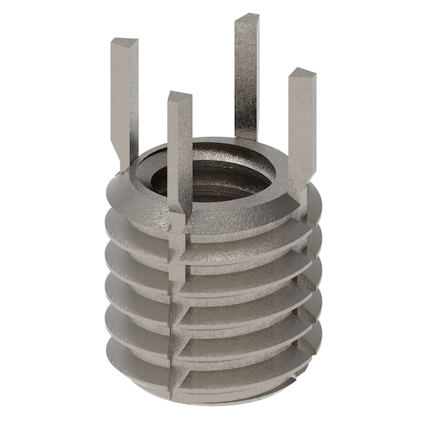 Key Locking Thread Insert, Thin Wall, 4 Keys, 5/16"-18 Int Thrd Sz, 7/16"-14 Ext Thrd Sz, 10 PK