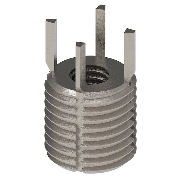 Key Locking Thread Insert, Heavy Wall, 4 Keys, M6-1.00 Int Thrd Sz, M12-1.25 Ext Thrd Sz, 10 PK