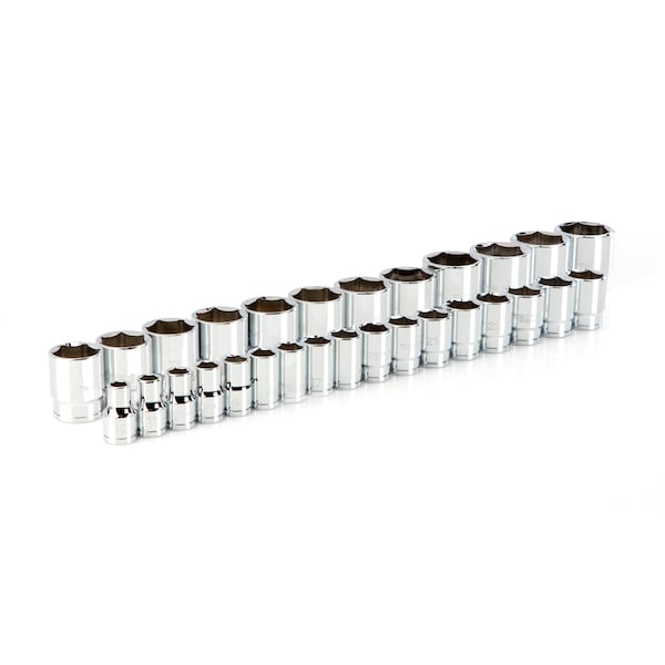 1/2 Inch Drive 6-Point Socket Set, 29-Piece (10-38 mm)