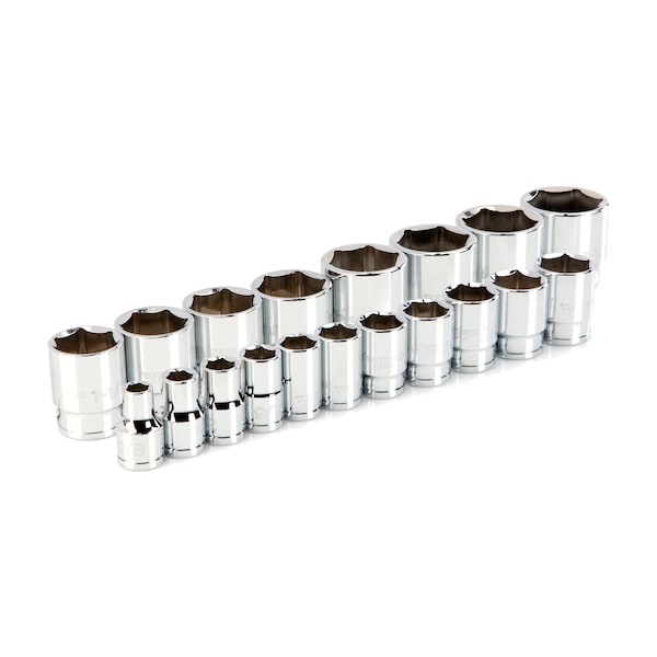 1/2 Inch Drive 6-Point Socket Set, 19-Piece (3/8 - 1-1/2 in.)