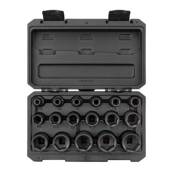 1/2 Inch Drive 6-Point Impact Socket Set, 17-Piece (5/16 - 1-1/4 in.)