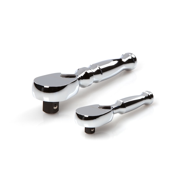 1/4, 3/8 Inch Drive Stubby Ratchet Set, 2-Piece (3, 4-1/2 in.)