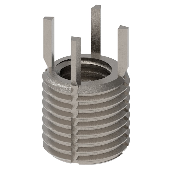 Key Locking Thread Insert, Thin Wall, 4 Keys, M10-1.50 Int Thrd Sz, M14-1.50 Ext Thrd Sz, 10 PK