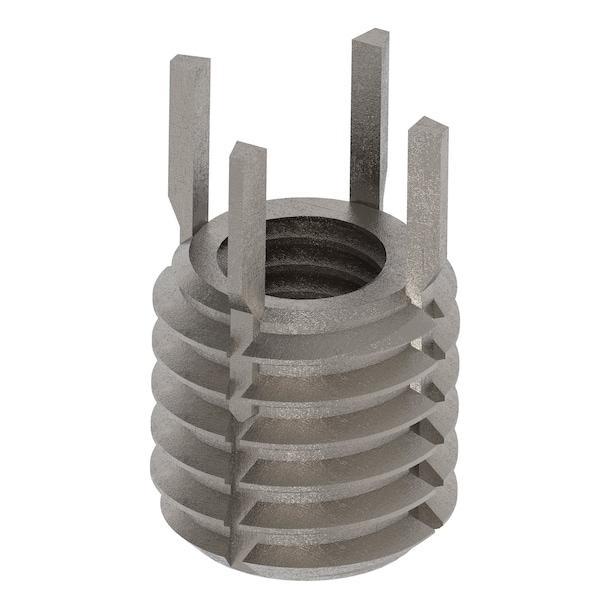 Key Locking Thread Insert, Thin Wall, 4 Keys, M5-0.80 Int Thrd Sz, M8-1.25 Ext Thrd Sz, 10 PK