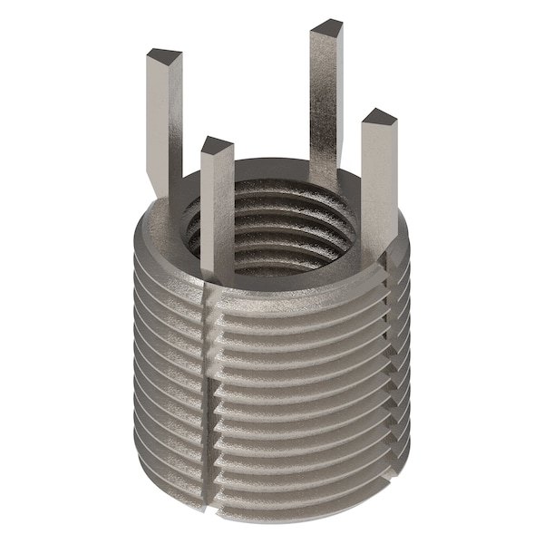 Key Locking Thread Insert, Heavy Wall, 4 Keys, M14-1.50 Int Thrd Sz, M20-1.50 Ext Thrd Sz, 10 PK