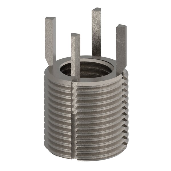 Key Locking Thread Insert, Heavy Wall, 4 Keys, M14-1.50 Int Thrd Sz, M20-1.50 Ext Thrd Sz, 10 PK