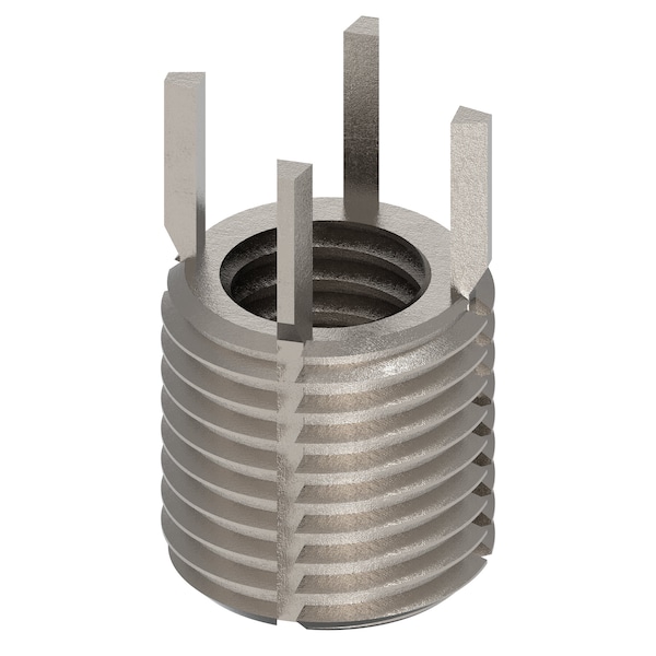 Key Locking Thread Insert, Heavy Wall, 4 Keys, 1/2"-13 Int Thrd Sz, 11/16"-11 Ext Thrd Sz, 10 PK