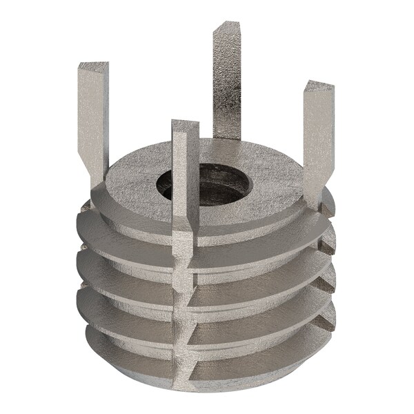 Key Locking Thread Insert, Heavy Wall, 4 Keys, No. 10-24 Int Thrd Sz, 7/16"-14 Ext Thrd Sz, PK10