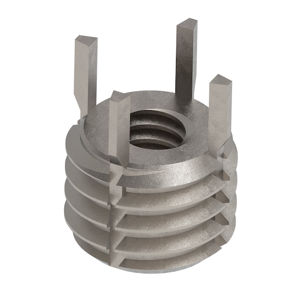Key Locking Thread Insert, Extra Heavy Wall, 4 Keys, 1/4"-20 Int Thrd Sz, 1/2"-13 Ext Thrd Sz, 10 PK