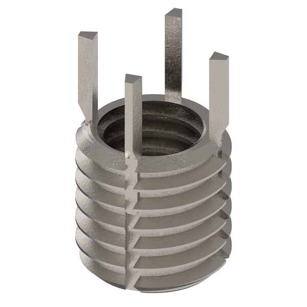 Key Locking Thread Insert, Thin Wall, 4 Keys, 1/2"-13 Int Thrd Sz, 5/8"-11 Ext Thrd Sz, 10 PK