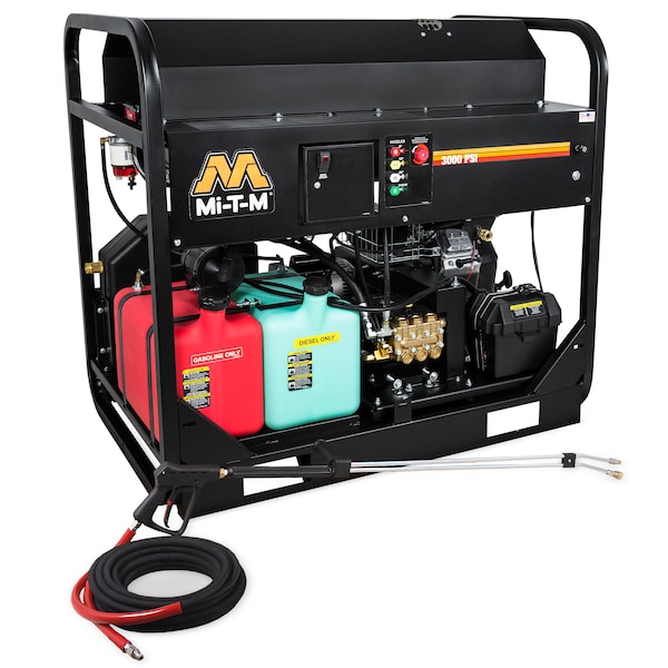 Medium Duty 3000 psi Hot Water Gas Pressure Washer
