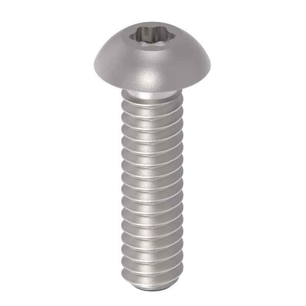 No. 10-24 x 3/4 in Torx Button Standard Machine Screw, Unfinished A286 Stainless Steel