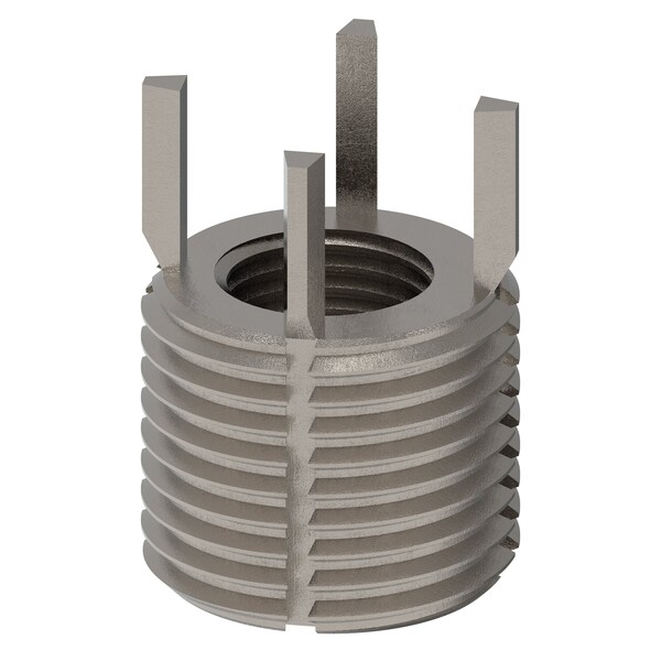 Key Locking Thread Insert, Extra Heavy Wall, 4 Keys, 1/2"-20 Int Thd Sz, 13/16"-16 Ext Thd Sz, 10 PK