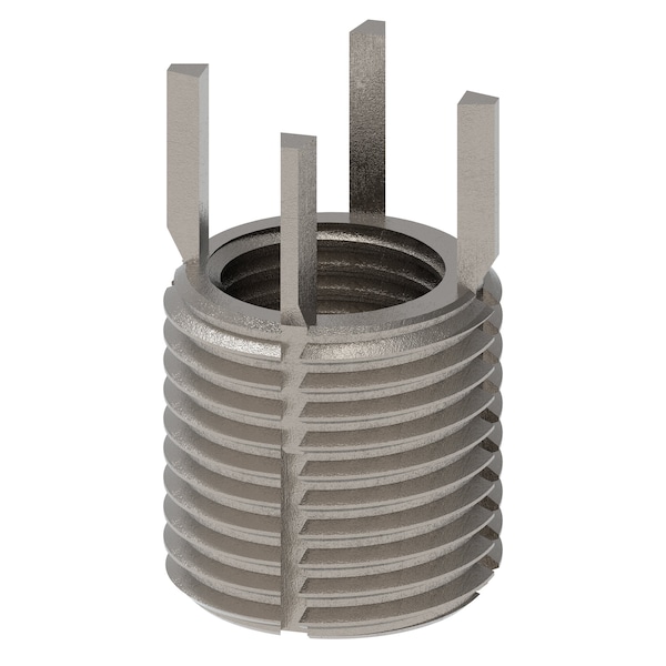 Key Locking Thread Insert, Thin Wall, 4 Keys, M12-1.25 Int Thrd Sz, M16-1.50 Ext Thrd Sz, 10 PK