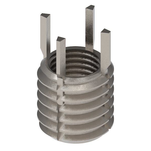 Key Locking Thread Insert, Thin Wall, 4 Keys, 3/8"-24 Int Thrd Sz, 1/2"-13 Ext Thrd Sz, 10 PK