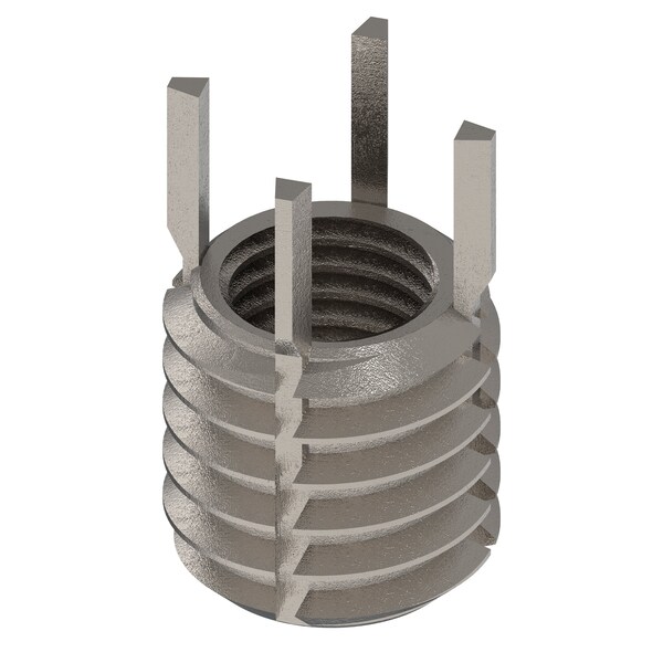 Key Locking Thread Insert, Thin Wall, 4 Keys, 5/16"-24 Int Thrd Sz, 7/16"-14 Ext Thrd Sz, 10 PK