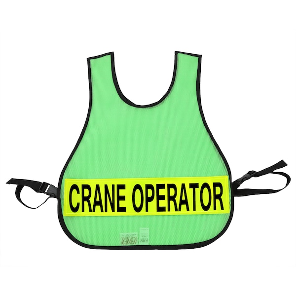 Safety Vest Crane Operator, Lime Green