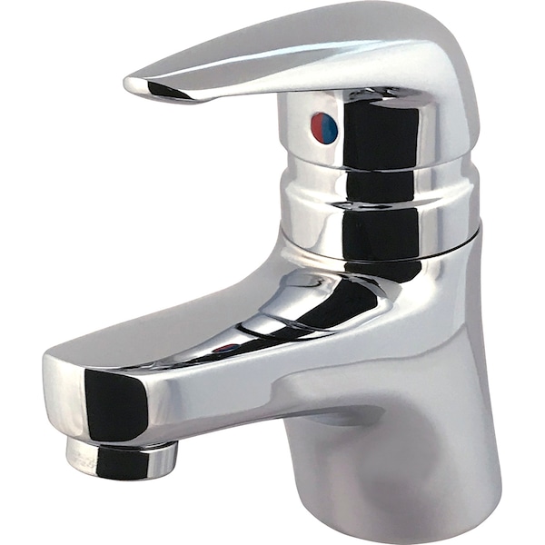 Single Handle Single Hole Mount, 1 Hole Bathroom Faucet, Polished chrome