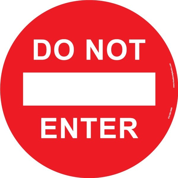 Floor Sign, High Bond, 12", Round, 60-1609-RO12-F635
