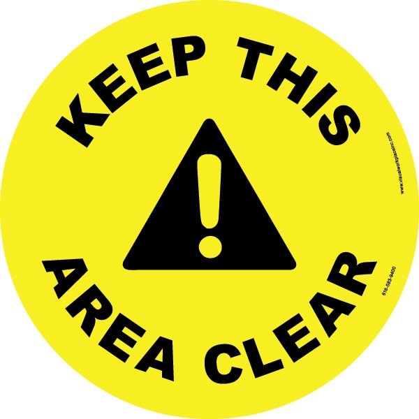 Floor Sign, High Bond, 12", Round, 60-1609-RO12-F701