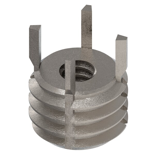 Key Locking Thread Insert, Heavy Wall, 4 Keys, No 10-24 Int Thrd Sz, 7/16"-14 Ext Thrd Sz, PK10