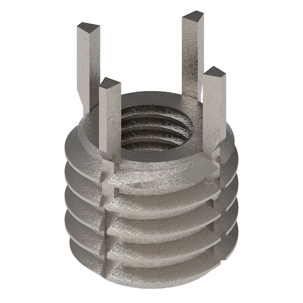 Key Locking Thread Insert, Heavy Wall, 4 Keys, 1/4"-28 Int Thrd Sz, 7/16"-14 Ext Thrd Sz, 10 PK