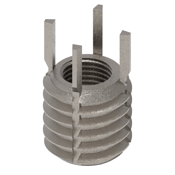 Key Locking Thread Insert, Thin Wall, 4 Keys, M5-0.50 Int Thrd Sz, M8-1.25 Ext Thrd Sz, 10 PK