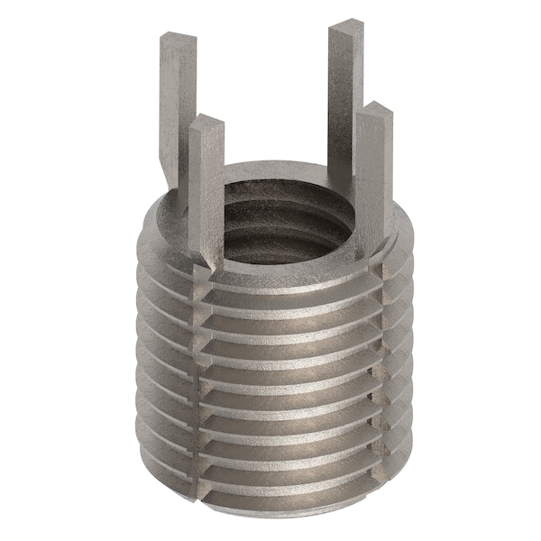 Key Locking Thread Insert, Heavy Wall, 4 Keys, 1/2"-13 Int Thrd Sz, 11/16"-11 Ext Thrd Sz, 10 PK