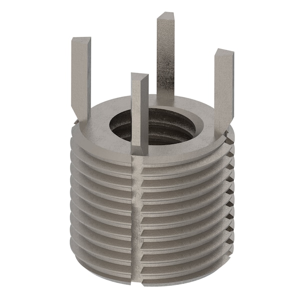 Key Locking Thread Insert, Extra Heavy Wall, 4 Keys, 5/8"-11 Int Thrd Sz, 1"-12 Ext Thrd Sz, 10 PK