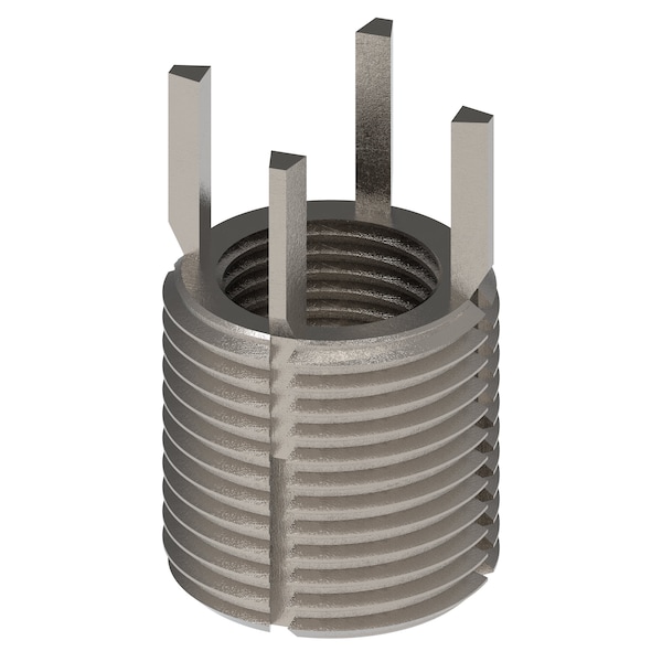 Key Locking Thread Insert, Heavy Wall, 4 Keys, 5/8"-18 Int Thrd Sz, 7/8"-14 Ext Thrd Sz, 10 PK